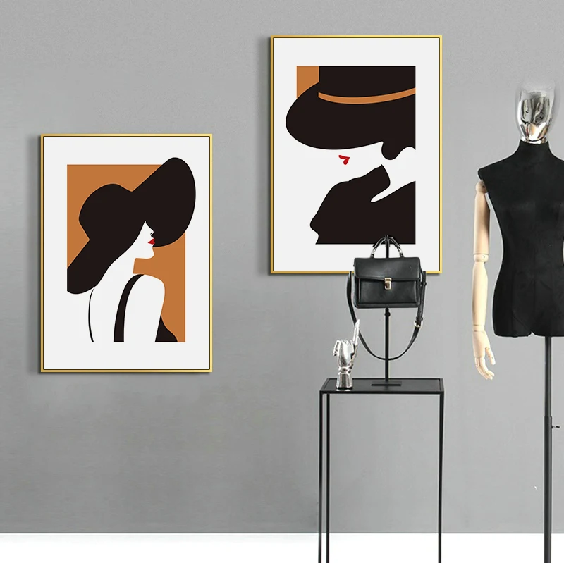 

Modern Figure Painting, Personalized Fashion Beauty Canvas Painting, Clothing Store Decoration Painting Women's Clothing Store