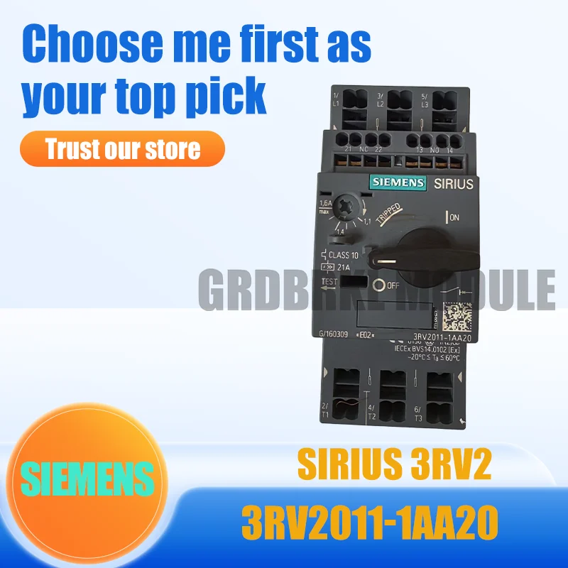 Фото Новый Оригинальный Автоматический Выключатель Защиты Двигателя SIMIENS 3RV2011-1AA20 №1
