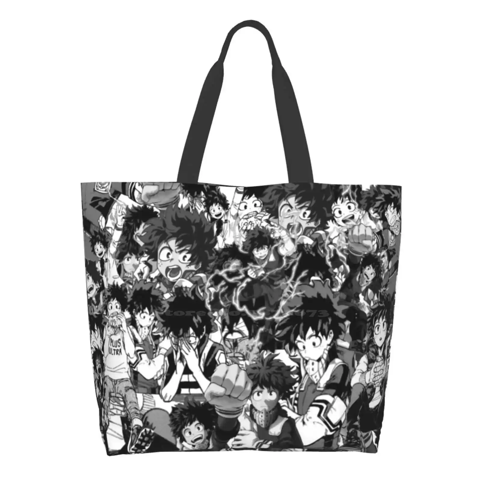 

Deku - Midoriya Izuku - Mask Printed Casual Tote Large Capacity Handbags Stay Safe Hero Man Academia Academy Boku No