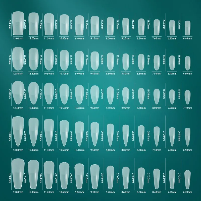 240 шт. мягкие гелевые типсы смешанной формы полное покрытие шпилька для гроба