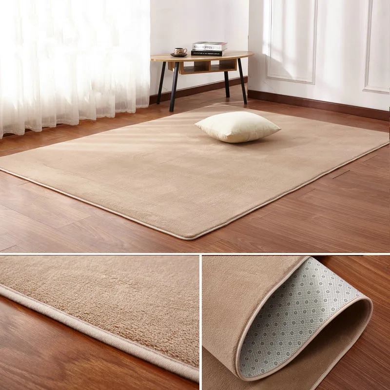 

160 x200 Short-haired coral velvet carpet living room floor mat coffee table mat bedroom blanket bed rug floor mat door cushion