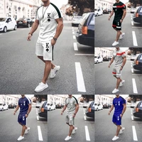 2022 summer mens tracksuit short sleeved t shirt and shorts two piece o neck sportswear casual street oversized mens clothes