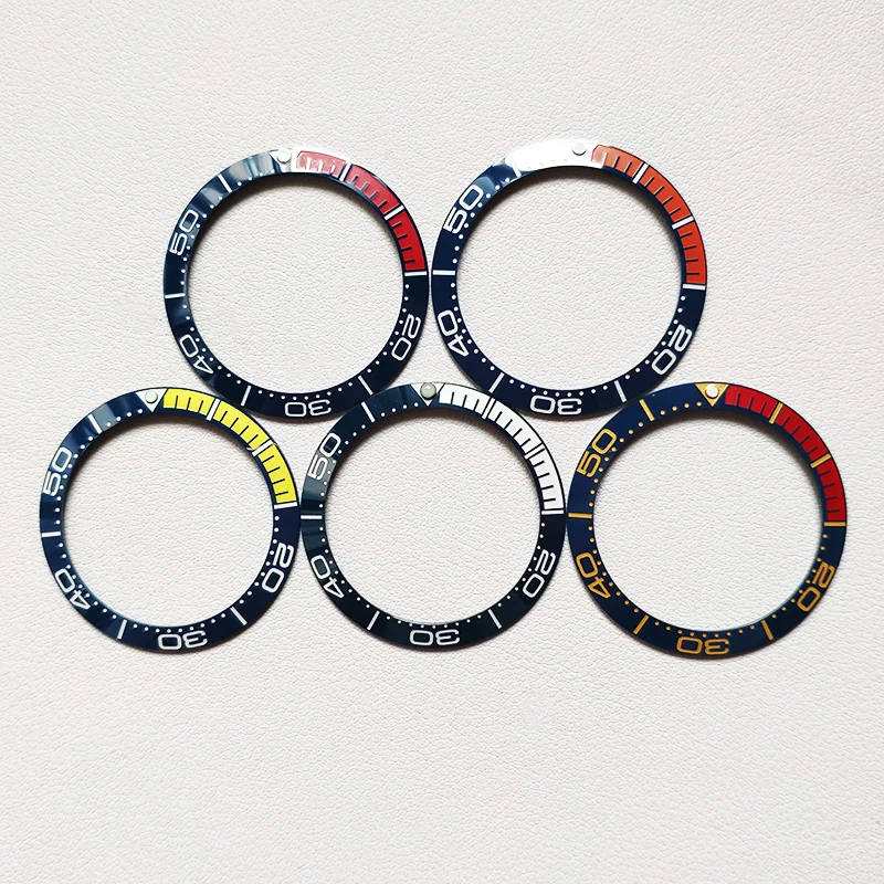 Ceramic Watch Bezels Inserts Ring 38mm Fits OMG Logo Sea Watches master Men Face Replacement Accessories Parts Repair Tools Case