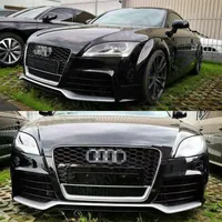 For Audi TT 2008-2014 Upgrade To TTRS Car Surround Grille Front Bumper Back Bumper Spoiler Protector Plate Lip Body Kit Assembly