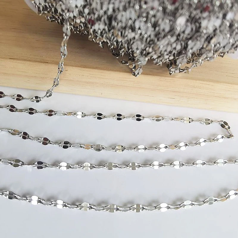 

2Meters Stainless Steel Chains Lips Shape Chain for Jewelry Making DIY Necklace Bracelet Handmade Components Findings Wholesale