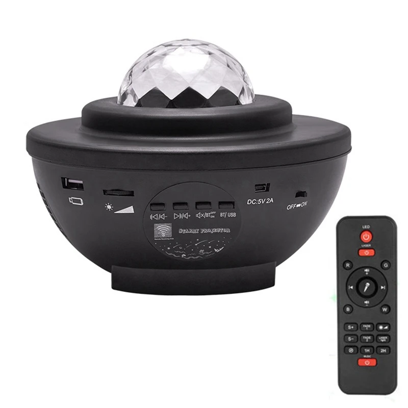 

Led Starry Sky Star Galaxy Projector Night Light Built-In Bluetooth-Speaker For Home Bedroom Black