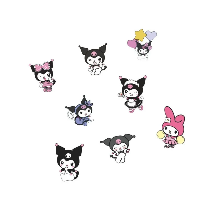 

Sanrio мультфильм аниме черная красота акриловая брошь Kawaii значки дети заколка резиновая повязка чехол для телефона милый патч подарок на ден...