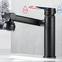 black pull out basin faucet multifunction bathroom sink faucet hot cold copper wash face wash hand wash basin universal taps