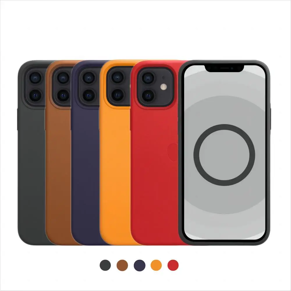 

Original Apple Magnetic Animation Leather Case Magsafe for IPhone 12 Pro Max 12Mini Case with Wireless Charging Magsafe Case