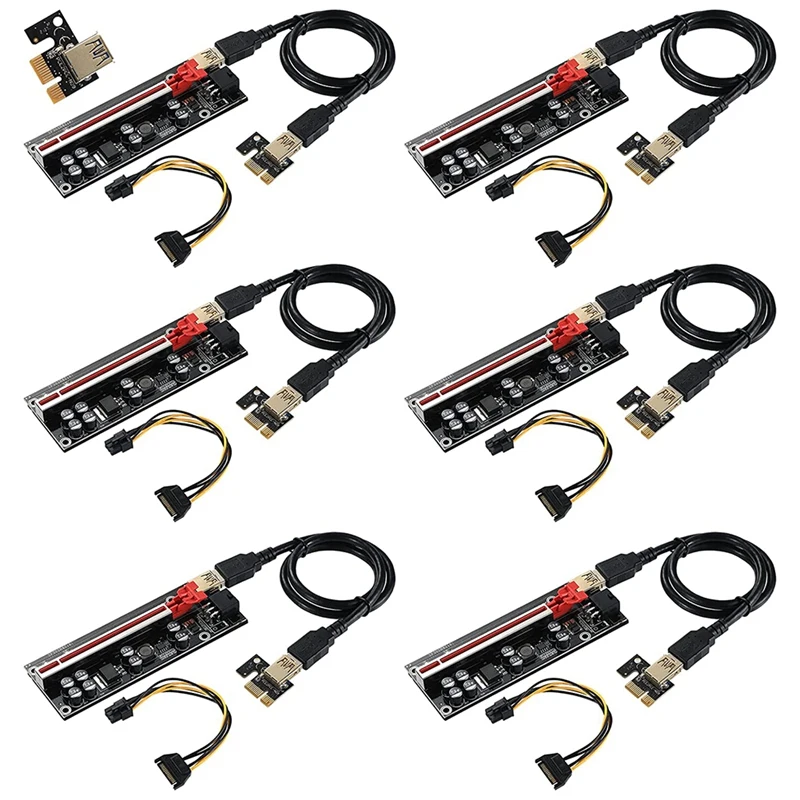 

PCIE Riser 1X To 16X Graphic Extension For Bitcoin GPU Mining Powered Riser Adapter Card - GPU Riser Card (VER009S PLUS)