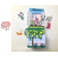 flowerpots and tree decorations metal cutting dies and stamp diy scrapbook manual paper card decorative embossing process mold