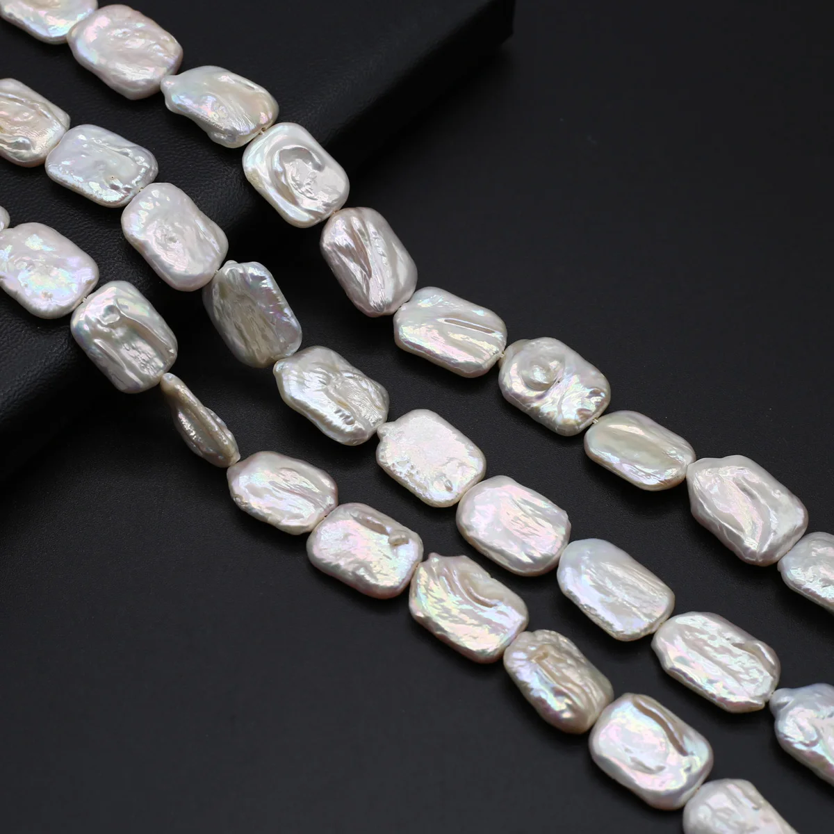 

Natural Freshwater Baroque Pearls Beaded Rectangular Loose Spacer Beads for Jewelry Making Diy Fine Fashion Bracelet Necklace