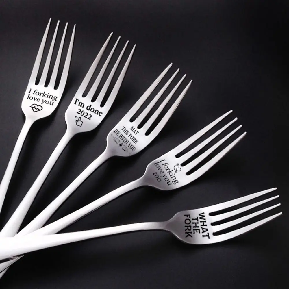 

1Pc Stainless Steel Tableware Dessert Fork Household Dinner Salad Fruit Fork Multifunction Durable Kitchen Accessories Gifts