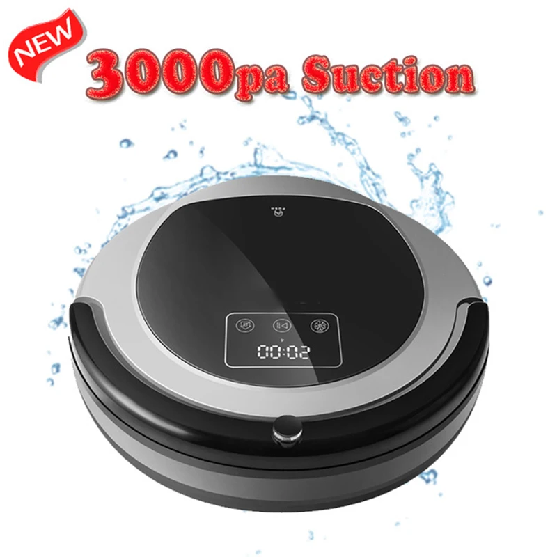 

Intelligent Robotic Vacuum Cleaner B6009, 2D Map & Gyroscope Navigation,Memory,Low Repetition,Virtual Blocker,UV Lamp,Water Tank