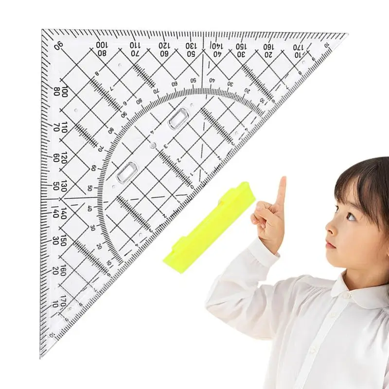 

Drawing Triangle Ruler Triangle Geometry Drawing Ruler 22cm School Ruler With Math Protractor Versatile Tool For Patchwork