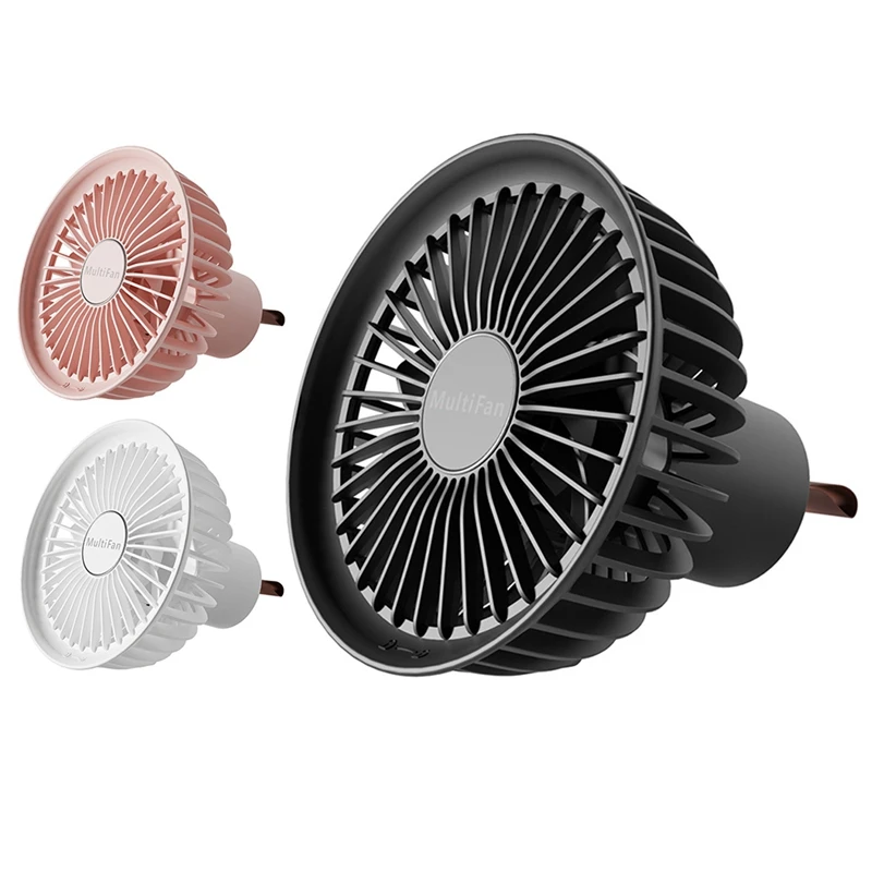 

USB Fan Portable Hanging Fan Outdoor Camping Rechargeable Desktop Fan Four Gear Wind 3000Mah For Home Bedroom