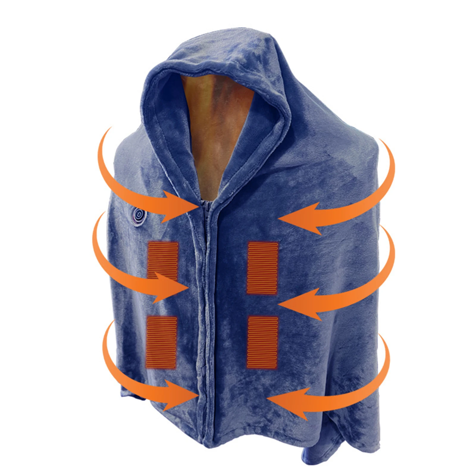 

150cmx80cm Plush Heated Shawl For Office 3 Gear Zones 8 Heated USB 5V Quick Heating Shawl Winter Keep Warm Accessories