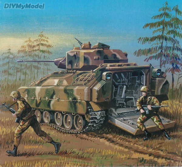 DIYMyModel США M2 Bradley пехота боевой автомобиль сделай сам Набор бумажных моделей