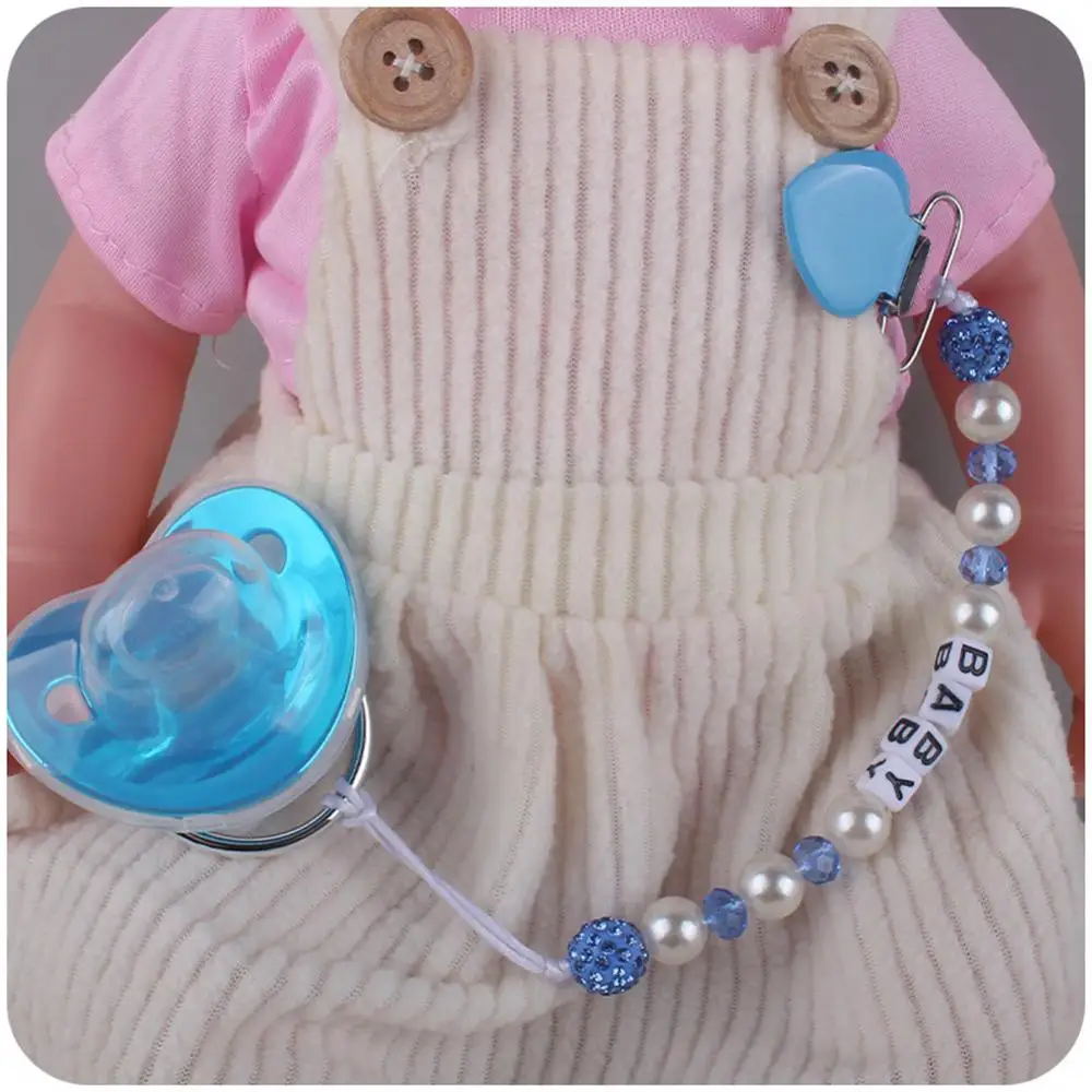 

Baby Pacifier Chain Pacifier Chain Length Of The Chain Is Moderate Baby Toy Comfort Chain Baby Toy Hand Made Match Pearl