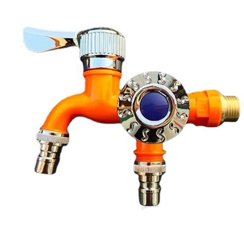 

Универсальный интерфейсный смеситель с двойным выходом, двойное управление, водопроводный кран для дома, ванной комнаты, шланг