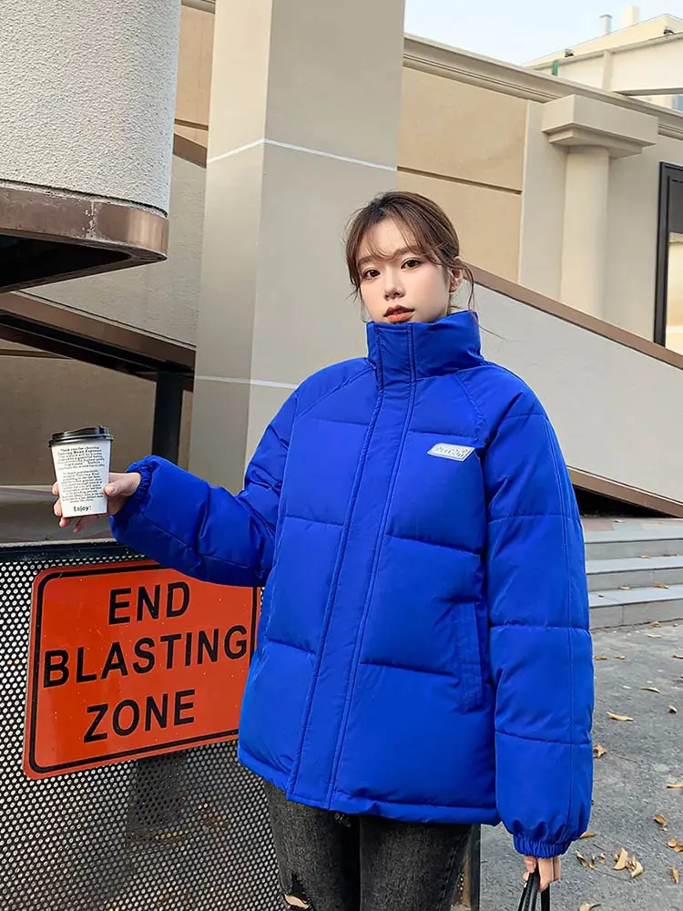PinkyIsBlack 2022 Cotton Padded Jacket New Stand Collar Down Winter Jacket Women Thick Warm Parkas Female Winter Coat Outerwear