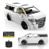 369pcs toyota alphard commercial van vehicle building blocks minivan remote control car assemble bricks toys gifts for boy kids