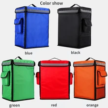 42L Double Shoulder Takeaway Box Motorcycle Rear Shelf Delivery Box Waterproof Insulated Refrigerated Fresh-keeping Picnic Box