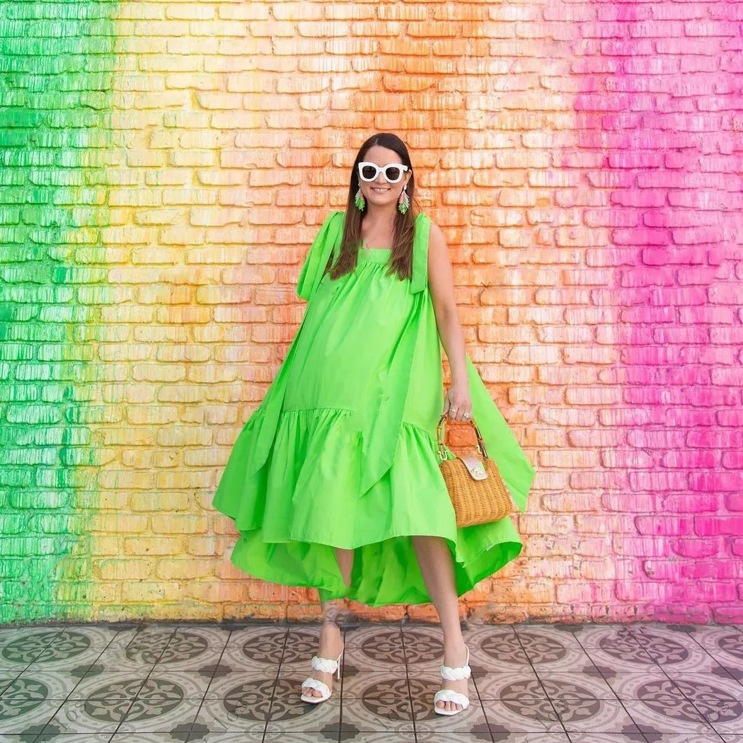 

Neon Green Prom Dresses Spaghetti Party Wear Fashion robe de soiree Square Collar Ankle Length Prom Dress vestidos de fiesta