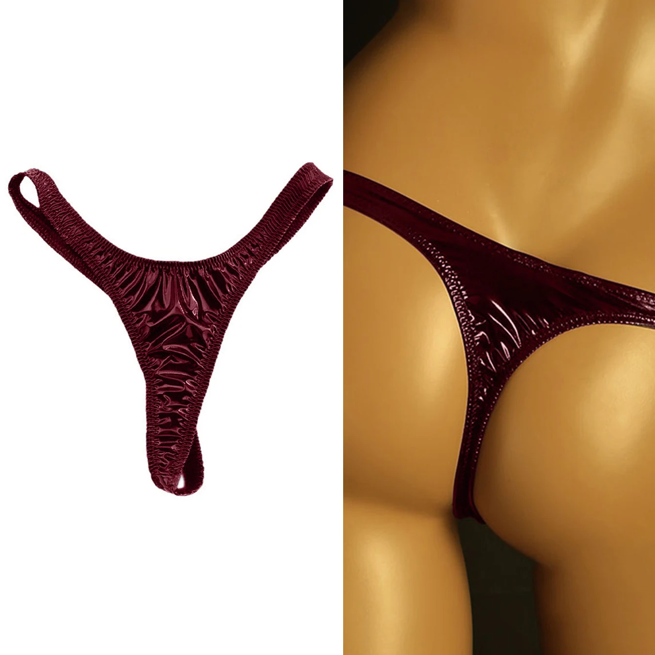 Для повседневного отдыха Стринги с Т-образной спинкой Совершенно новый бордовый