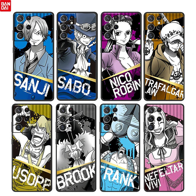 

Cute Anime ONE PIECE Luffy For Samsung Galaxy S22 S21 S20 Ultra Plus Pro S10 S9 S8 S7 5G Soft Black Phone Case Funda Coque Capa