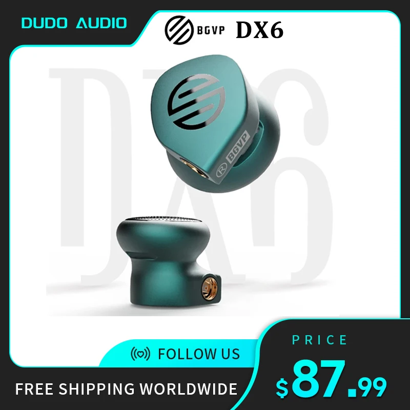 Металлические наушники-вкладыши BGVP DX6 с плоской головкой и заглушкой, музыкальные наушники с отличными басами, сменный кабель DM8 DH5 DH3 T3PLUS