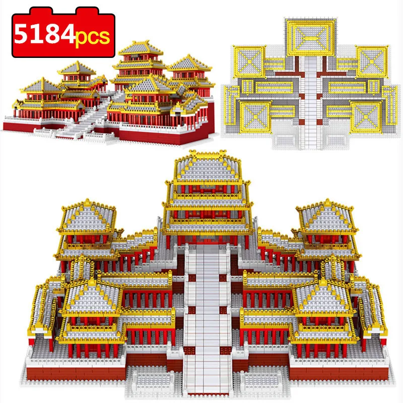 

5184pcs World Architecture Ancient Epang Palace Model Building Blocks 3D Mini Diamond Blocks Bricks DIY Toys for Children Gifts