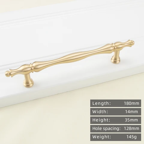 Ручка для шкафа KEDLO из латуни золотого цвета