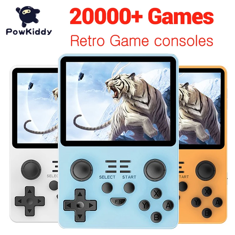 Powkiddy Rgb20S Retro Game Console Open Source System 3.5-Inch IPS Screen Handheld Game Console With 20000 Games Children's Gift
