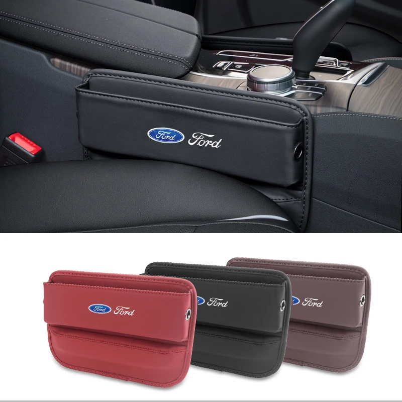 

Leather Car Seat Storage Box Slit Gap Filler Auto Interio Accessories For Ford Focus Fiesta Escape Kuga Ecosport Ranger Mk3 Mk4
