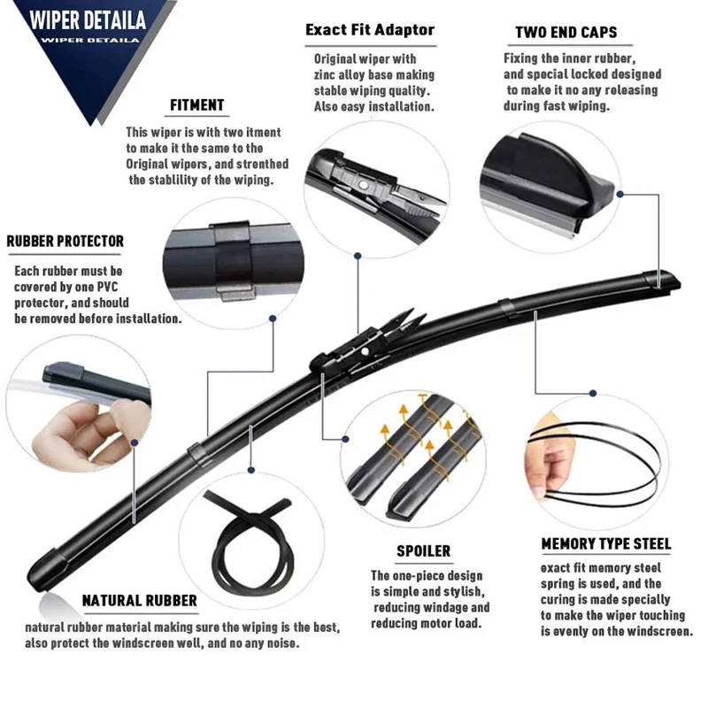 Автомобильные щетки стеклоочистителя для Ford Explorer U625 2021 2022 2023 чистка передней