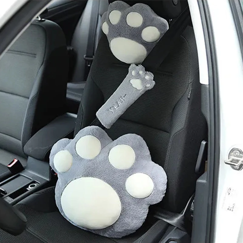Автомобильная подушка-подголовник с котом универсальная дорожная подушка для