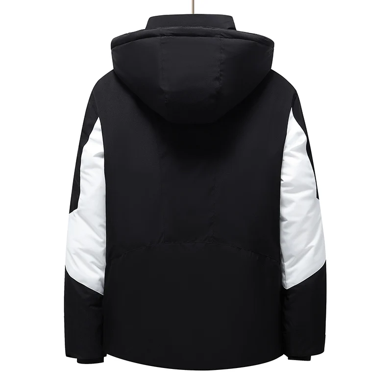 Winter Patchwork Puffer Jacket Men's Thicken Warm Down Jackets 2021 Outdoor Mens Windproof White Duck Down Parka Coat Outfits