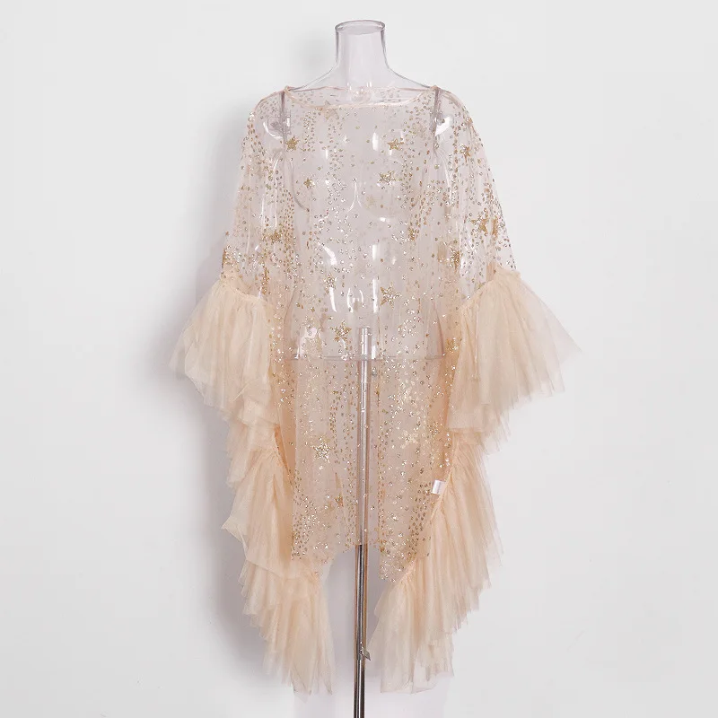 Блестящий Свадебный халат со звездами и блестками для свадьбы 2023, роскошное платье с милой кожей, детское платье для фотосессии, халат для беременных Блестящий Свадебный халат со звездами и блестками для свадьбы 2023, роскошное платье с милой кожей, детское платье для фотосессии, халат для беременных