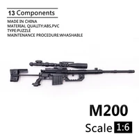 16 scale m200 sniper rifle 4d gun model coated plastic military model accessories for 12 inch action figure display