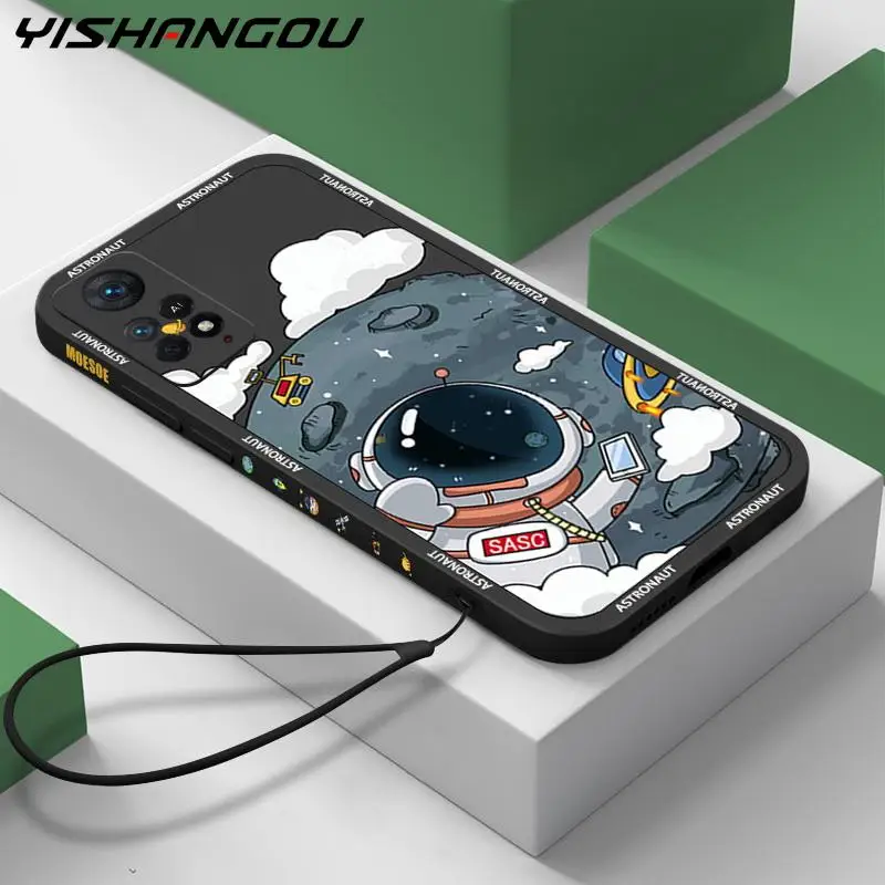 

Space Astronaut Lanyard Case For Xiaomi Redmi Note 11 10 9 8 Pro 11s 10s 9s 11e Poco F3 X3 GT M3 M4 11T Pro Mi 10T 11 Lite 5G NE