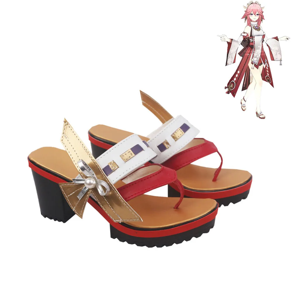 

Genshin Impact Yae Miko Shoes Cosplay Women Boots Ver1