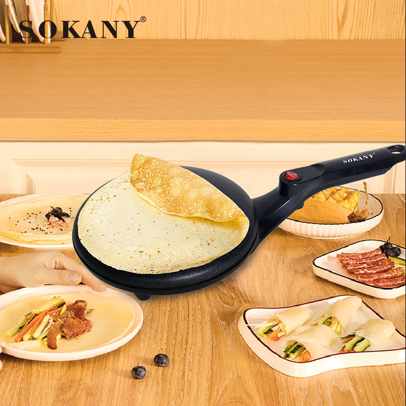 

SOKANY Crepe Maker Heating Plates With Non-Stick 220-240V 650W Baking Pan Mexico Taco Cooking Tools 5208