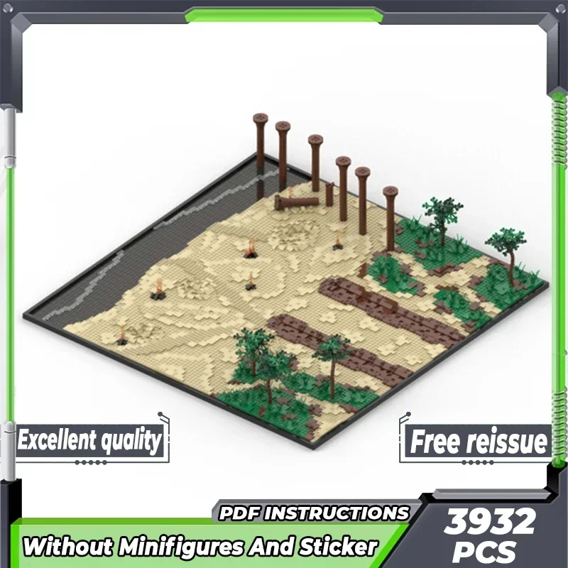 Звездная модель фильма Moc строительные кирпичи пляжная месть боевая технология