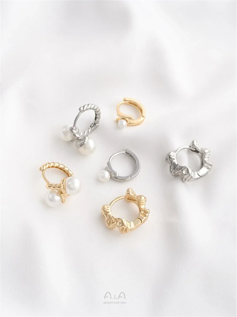 14-каратное золото обернутое жареное тесто круглая застежка для ушей из лавовых