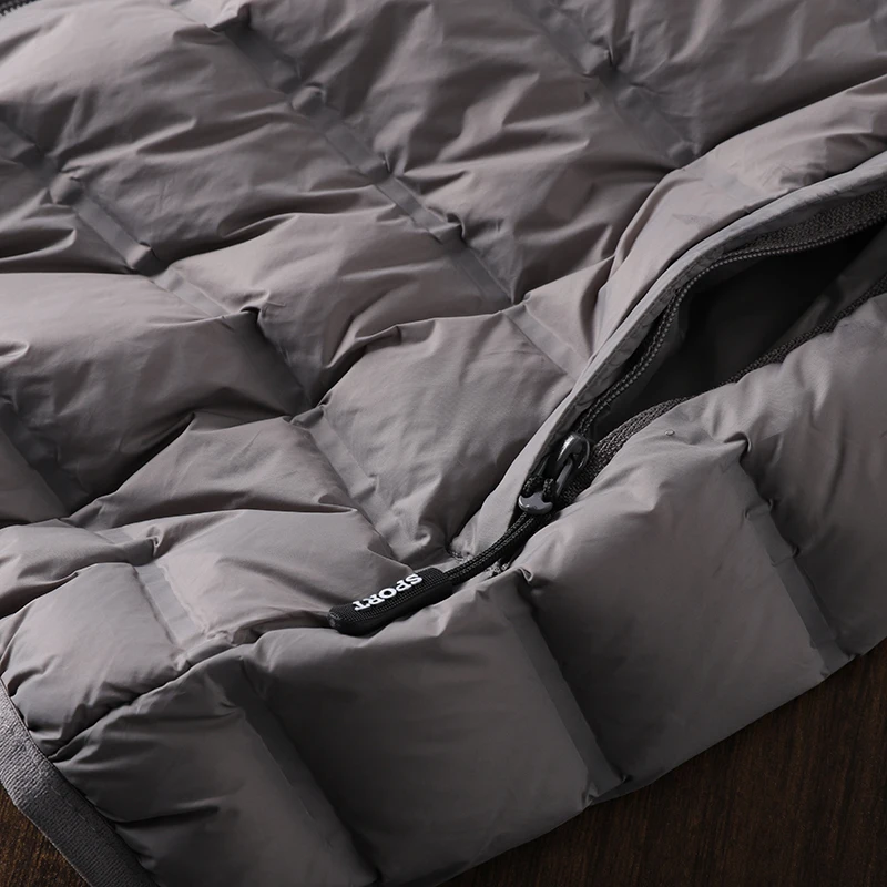 Зимний мужской пуховик 90% белый гусиный пух с клеем Compart t 600 + пушистый