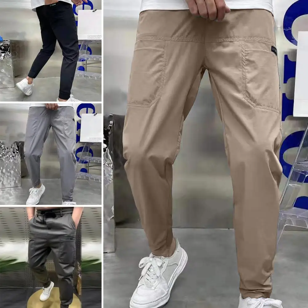

Joggers Cargo Pants Men Harem Pants Multi-Pocket Camouflage Man Ice Silk Sweatpants Streetwear Casual Pants Trousers M-7XL