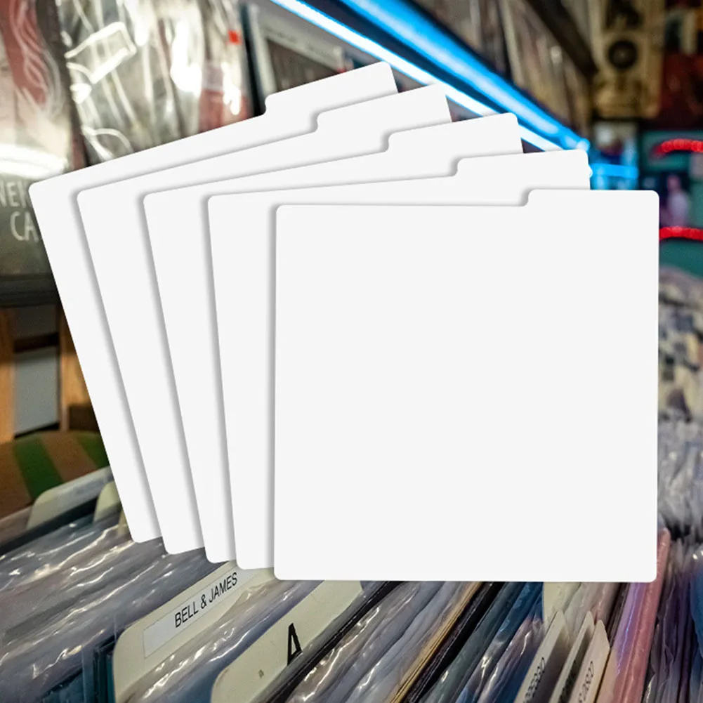 

5pcs Classification Card Sort By Letter (A-Z) Classify Manage CD/LP Record 318*315*323MM White PP Music Instruments Accessories