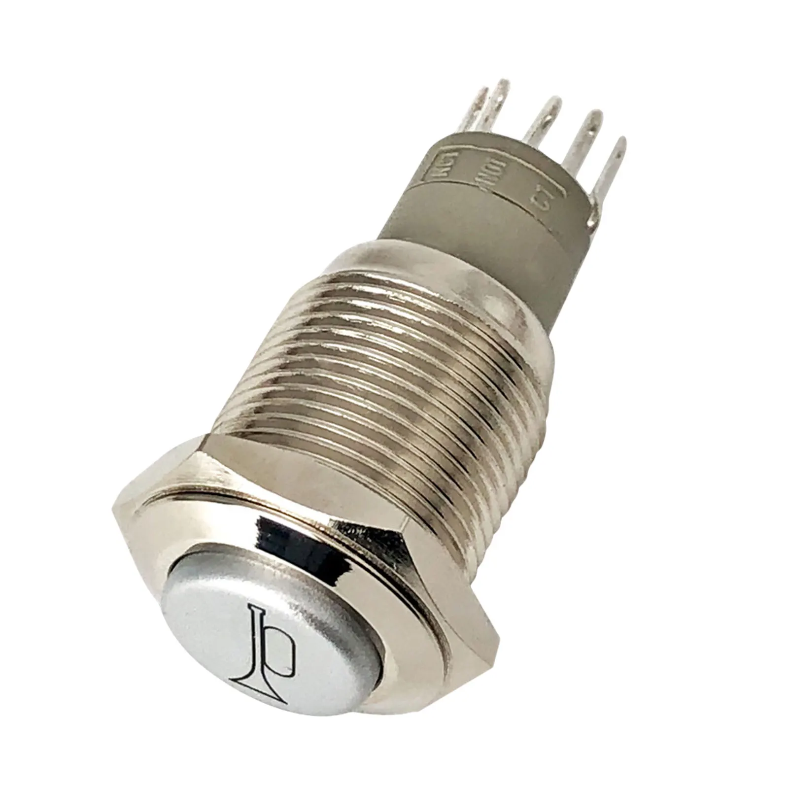 

16mm LED Illuminated Horn Symbol Momentary Push Button Switch 5/8 12V Metal Switch Push Button For Car Speaker Bell Horn