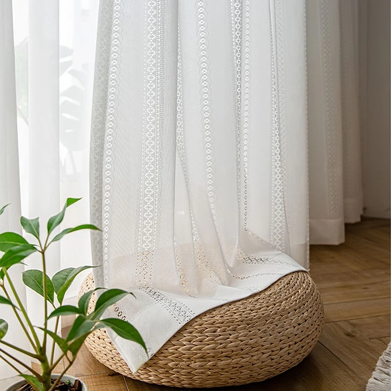 Прозрачные белые тюлевые шторы, однотонные прозрачные Занавески для окон, роскошная вуаль, плотные прозрачные, для гостиной, спальни